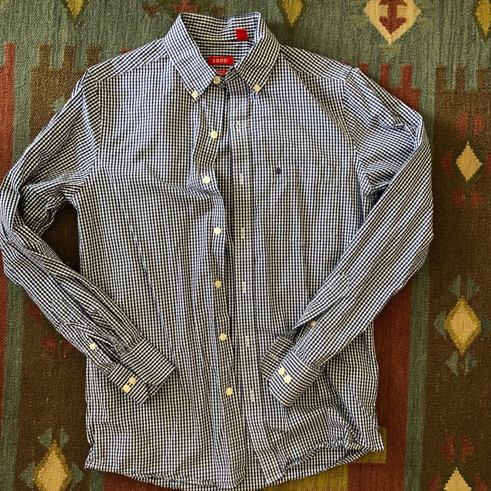Izod Blue checkers button down